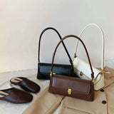 Weiyinxing PU leather Shoulder Bag For Women Luxury Simple Design Underarm Bag Vintage Lady Underarm Bags Shopping Tote Purse