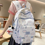 Weiyinxing Printing Kawaii Lady Waterproof Student Backpack Cute Laptop Female Travel College BookBag Girl School Bag Women Fashion