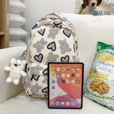 Weiyinxing Lady High Capacity Leisure Cartoon Printing College Backpack Trendy Women Fashion Nylon Laptop Book Girl Travel School Bags