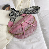 Weiyinxing Style Waist Bag Embroidery Handbag Purse Pu Leather Fanny Pack For Women Boho Beach Crossbody Chest Bag Banana Belt Bags