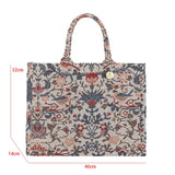 Weiyinxing Capacity Tote Bag Luxury Designer Handbags For Women 2024 Brand Jacquard Embroidery Canvas Shoulder Bag Big Shopper Bags