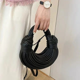 Weiyinxing for Women 2024 New in Gold Luxury Designer Brand Handwoven Noodle Bags Rope Knotted Pulled Hobo Silver Evening Clutch