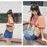 Weiyinxing Women Waist Bag Cotton Woven Outdoor Wallet Summer New Wild Personality Fashion Handbag for 2023