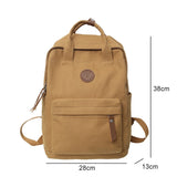 weiyinxing New Canvas Women Backpack Male Hand Ring Buckle School Bag Teenage Boy Girl Lovely Travel Bookbag Cool Notebook Bagpack