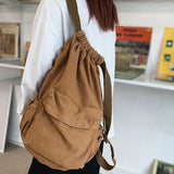 Weiyinxing Women's Canvas Cute Drawstring Backpack Fashion Women's Laptop Schoolbag Fashion Women's Backpack Cool Girl Travel Schoolbag