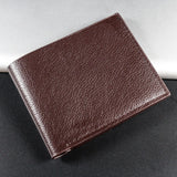 Weiyinxing Leather Slim Short Wallets for Men Card Holders Ultra-thin Money Clips Luxury Designer Mini Men Wallet Driving License Holder