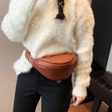 Weiyinxing Leather Handbag Phone Bag For Women Travel Waist Bag Versatile Crossbody Chest Bag Female Banana Belt Bag Designer Fanny Pack