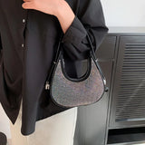 Weiyinxing Diamonds PU Leather Crossbody Bags for Women Summer Shoulder Handbags Female Solid Color Cross Body Bag