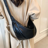 Weiyinxing Half Moon Zipper Shoulder Side Bag for Women 2024 Fashion Crossbody Bag Female Winter Trend Designer Handbags