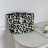 Weiyinxing Chic Big Casual Tote Bag Leopard Shoulder Bag Ladies Canvas Bag New 2024 Shopping Bag Bolsa Mujer