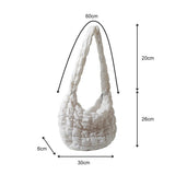 Weiyinxing Padded Crossbody Bag for Women 2024 Pleated Bubbles Cloud Shoulder Bags Large Bucket Tote Designer Bag Ruched Handbags