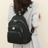 Weiyinxing Women Nylon Backpacks Fashion Ladies Casual Travel Rucksack Multifunction Shoulder Bag Teenager Girls Travel Schoolbag