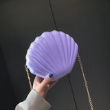 Weiyinxing Women Shoulder Handbags Shell Bag Chain Cute Sequins Small Bag Phone Money Pouch Zipper Crossbody Bags for Women