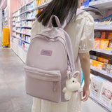 weiyinxing Light Simple Women Backpacks High Quality Waterproof Nylon School Backpack Bag Big Student Bag for Girls Travel Rucksacks