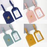 Weiyinxing 1PC PU Leather Luggage Tag Suitcase Identifier Label Baggage Boarding Bag Tag Name ID Address Holder Travel Accessories