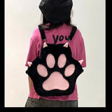Weiyinxing Fashion Dog Claw Original Plush Backpack Subculture Y2k Cute Cat Claw Sweet Cool Japanese Korean Backpacks