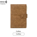 Weiyinxing Passport Wallet RFID Passport Holder Zipper Buckle Travel Wallet Document Holder Multifunctional Travel Passport Bag