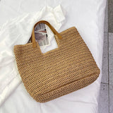 Weiyinxing Design Straw Bag For Women 2024 New Large Capacity Beach Bag Summer Handmade Rattan Woven Shoulder Bag Female Handbag