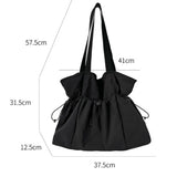 Weiyinxing Wearresistant Shoulder Bag Large Capacity Fashionable Versatile Nylon Tote Bag Student Class Simple Commuting Bag