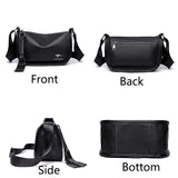 Weiyinxing Solid Color Cowhide Women Shoulder Crossbody Bag Luxury Ladies Phone Bag And Purses Genuine Leather Handbag Women's Bags