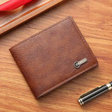 Weiyinxing Short Pu Leather Wallet For Men Luxury Coin Wallet Vintage Business Mini Man Card Holders Multifunctional Male Small Purse