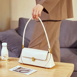 Weiyinxing PU leather Shoulder Bag For Women Luxury Simple Design Underarm Bag Vintage Lady Underarm Bags Shopping Tote Purse