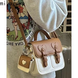 Weiyinxing Japanese Cute Shoulder Bag Retro Small Square Bag Women's 2024 New College Style Bag Versatile Crossbody Bag