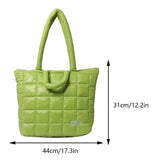 Weiyinxing Large Tote Padded Handbags Designer Quilted Women Shoulder Bags Luxury Nylon Down Cotton Crossbody Bag Winter Purse 2024
