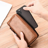 Weiyinxing Men's Long Zipper Wallet High Quality Pu Leather Wallet for Men RFID Blocking Business Clutch Bag Credit Card Holder Purse Man