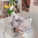Weiyinxing Wind Lady' Handbag 2023 New Japanese Style One Shoulder Bag Chic Ancient Fashion Girl Nylon Armpit Bag Simple Versatile