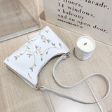 Weiyinxing One Shoulder Bag Retro Embroidery Small HandBag Solid Color Women's Subaxillary Bag Simple Fashion Sweet Delicate Texture