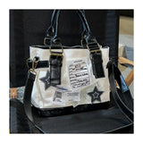 Weiyinxing New Vintage High-capacity Star Canvas Bag Luxury Design Y2k Aesthetic Tote Bags Grunge Harajuku Crossbody Handbags Women