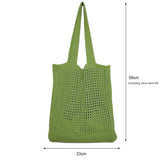 Weiyinxing Knitted Handbags Female Large Capacity Totes Women's Shoulder Bag Summer Beach Bag Purses Casual Hollow Woven Shopping