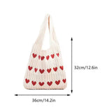Weiyinxing Knitted Handbags Female Large Capacity Totes Women's Shoulder Bag Summer Beach Bag Purses Casual Hollow Woven Shopping
