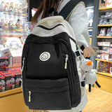 Weiyinxing Cute Red Travel School Bag Lady Leisure Trendy Women Nylon Laptop Book Bag Fashion Female Cool Student College Backpack New