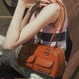 Weiyinxing Design Korean Vintage Trendy Shoulder Bags Fashion Casual All Match Handbags Women Y2k Streetwear Chic Solid Underarm Bag