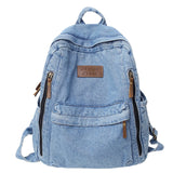 Weiyinxing Fashion Backpacks for School Trend Student Jeans Bag Multi Pockets Large Capacity Rucksack Mochila De Escola Feminina 2024