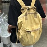 Weiyinxing Ins Students Solid Rucksacks Simple All Match Women High-capacity Backpacks Casual Preppy Y2k Vintage Trendy Schoolbags