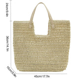 Weiyinxing Design Straw Bag For Women 2024 New Large Capacity Beach Bag Summer Handmade Rattan Woven Shoulder Bag Female Handbag