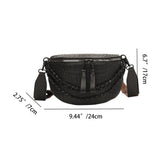 Weiyinxing Luxury Chest Bag For Women Leather Chest Waist Pack Travel Crossbody Female Half Moon Waist Belt Bag Ladies Fanny Packs