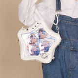 Weiyinxing Ita Bag Backpacks 2024 Popular Transparent School Bag for Women Sweet Chic Star Crossbody Bag Display Autumn Bolsa §³§å§ާܧÑ