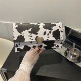 Weiyinxing Capacity Wallet For Women Luxury Designer PU Purse Fashion Clutch Bag Coin Wallet Closure Cow Stripe Leopard Print Handbag