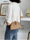 Weiyinxing Cute Fashion Straw Woven Crossbody Bags New Small Luxury Designer For Women Handbag And Purse Summer Beach Coin Wallet 2023