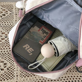 Weiyinxing Korean Style Cute Backpacks Women Waterproof Nylon Small Shoulder Bags for Teenage Girls Schoolbag Flower Travel Rucksack