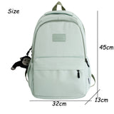 Weiyinxing Women's Backpack Solid Color Female Multi-pocket Casual Man Travel Bag High Quality Schoolbag for Teenage Girl Book Knapsack