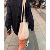 Weiyinxing Korean Style Solid Color Bucket Bag Causal Fashion 2024 Spring Summer New Girls Shoulders Bag