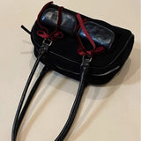 Weiyinxing New Women Y2k Aesthetic Bow Shoulder Bags Vintage Casual Streetwear Fashion Handbags Trendy All Match Simple Underarm Bag