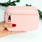 Weiyinxing Women Mini Wallet PU Leather Female Purse Card Holder Coin Purse Short Wallets Small Purse Zipper Keychain Clutch Bag Wallet