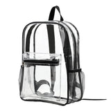 Weiyinxing Capacity Transparent Backpack Casual Zipper Waterproof Clear Backpack School Bag Visible PVC Backpack Travel Bag for Women