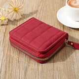 Weiyinxing Women Men Coin Purse Simple PU Leather Wallet Zipper Solid Color Bifold Design Daily Men Card Holder Accessories